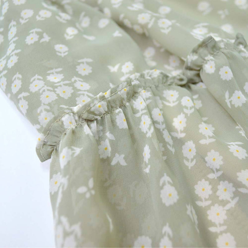 Chiffon Dress, Sand Dollar with floral prints