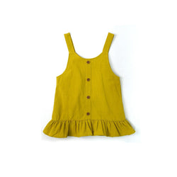 MELON Kids Girl Ruffles Dress, Corn yellow