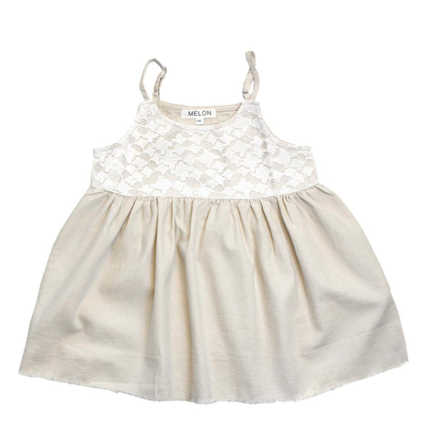 MELON Kids Girl Babydoll Dress/Top, Buttermilk Creme