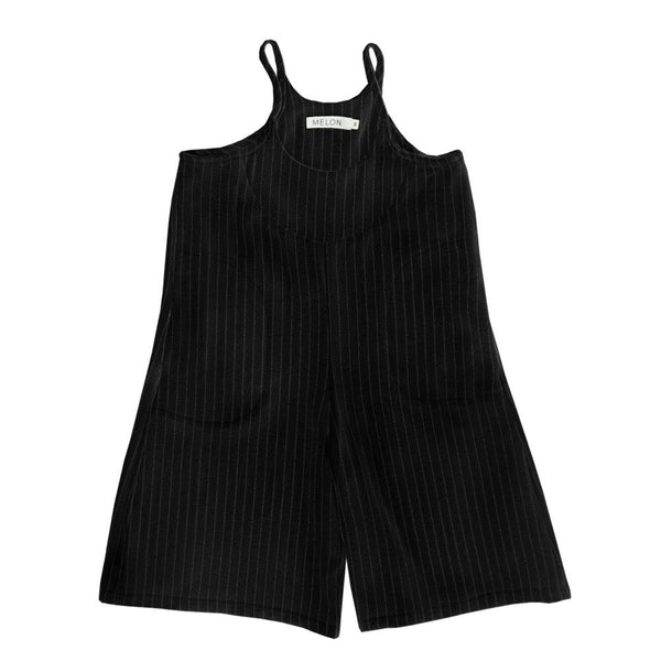 Baggy Playsuit, Ebony with stripes