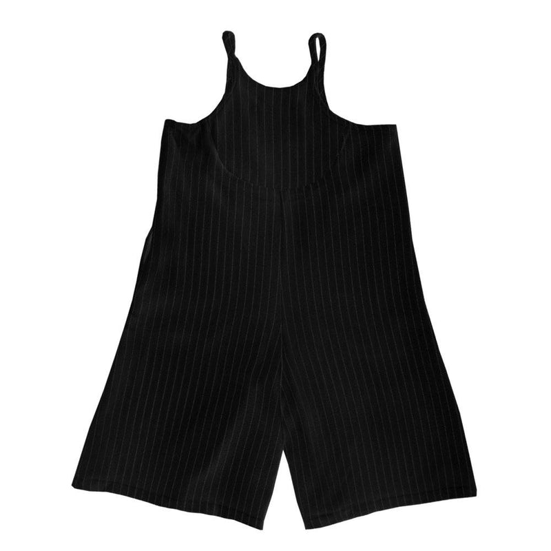 Baggy Playsuit, Ebony with stripes