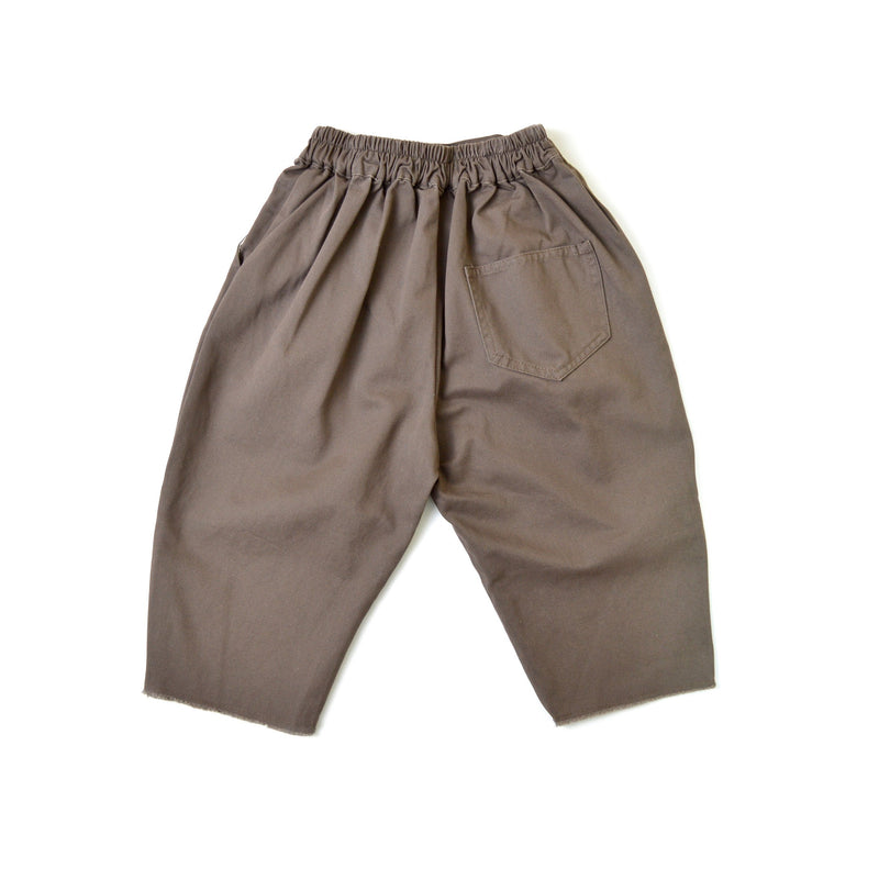 *Size 130 only* Loose Straight Ankle Pants, Mocha