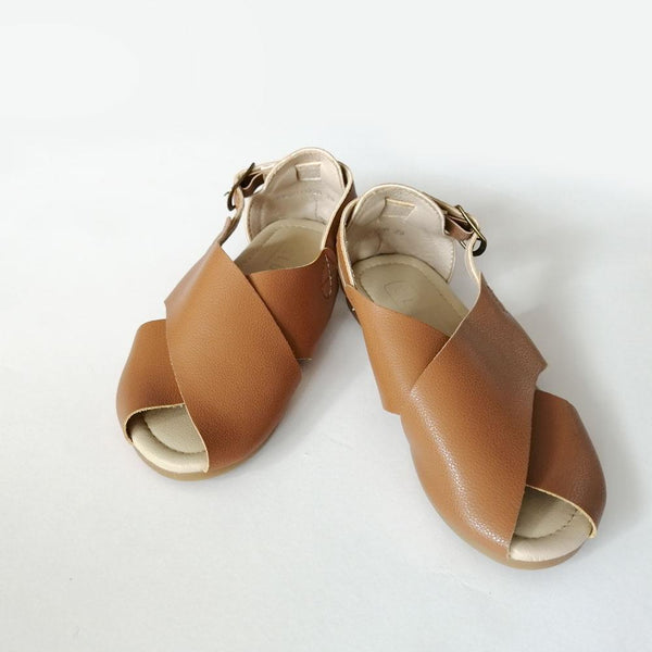 Cross Sandals, Tawny