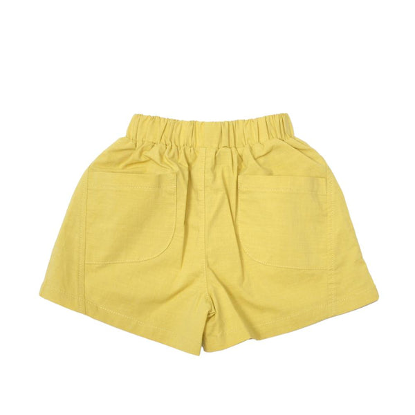 Boxy Cotton Shorts, Dandelion Yellow