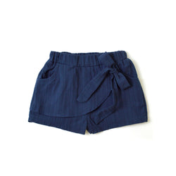 MELON Kids Girl Bow Shorts, Navy Blue