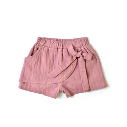 MELON Kids Girl Bow Shorts, Grape Pink