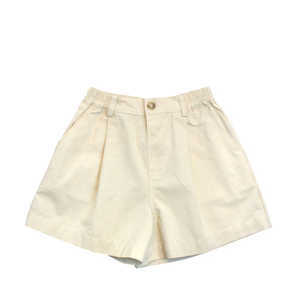 MELON Kids Flare Cotton Shorts, Parmesean yellow