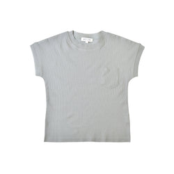 MELON Kids Girl Cool Knit Top, Coin grey