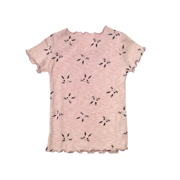 *Size 90 only* Lightweight Cotton Top, Blush with prints