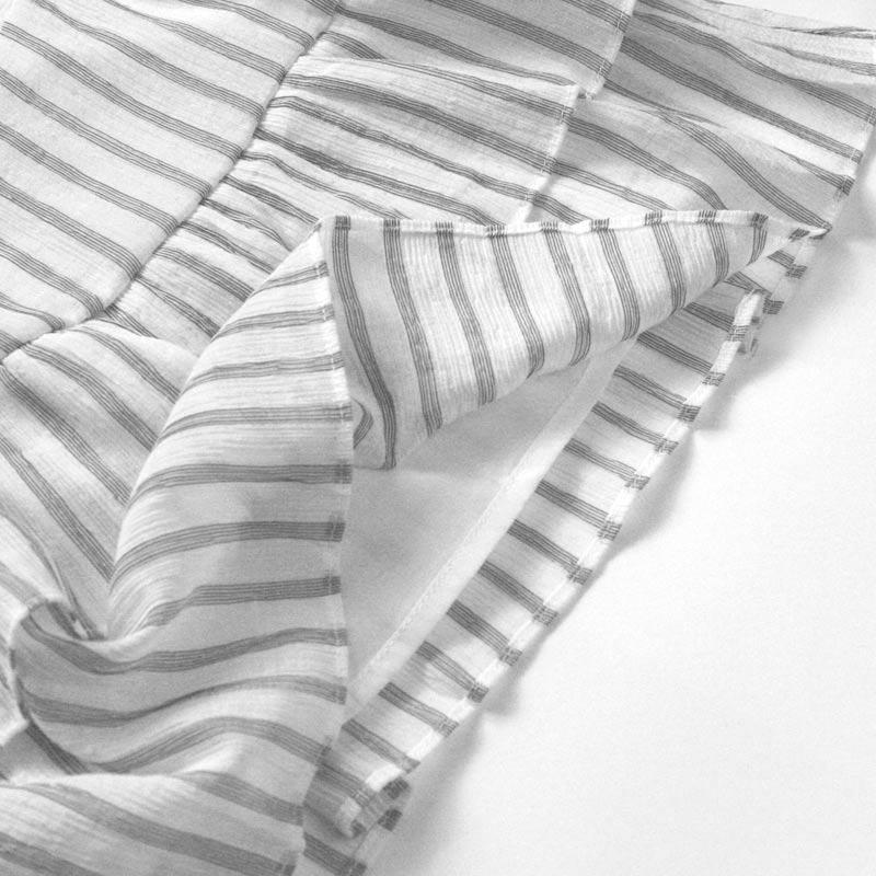 Babydoll Top, Pearl with Stripes