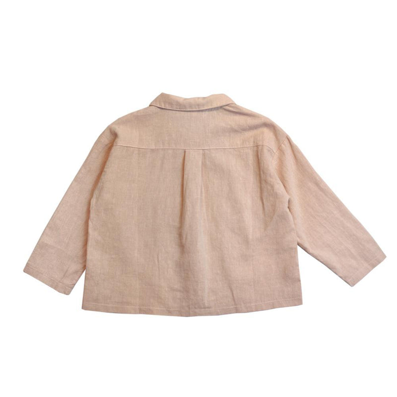 Cotton Linen Shirt, Cantaloupe