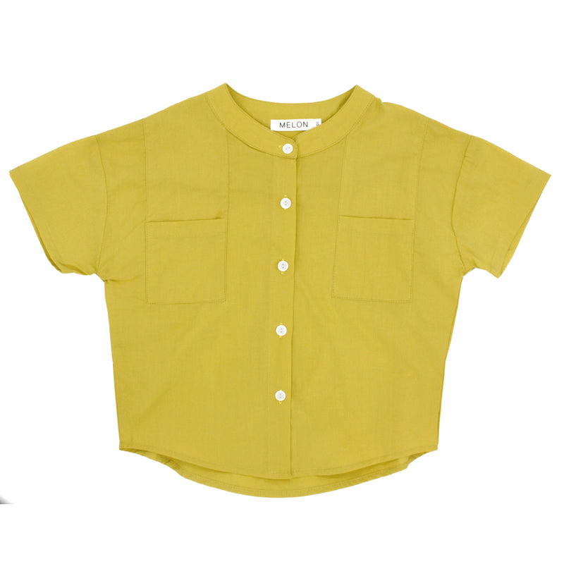 Boxy Grandad Shirt, Dandelion Yellow