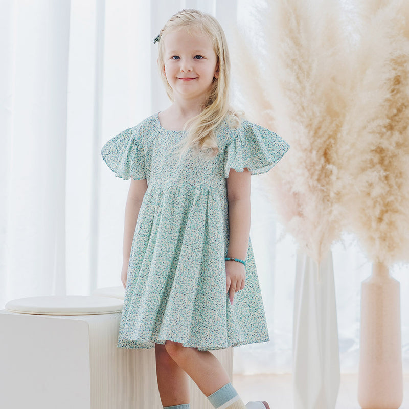 Empire Dress, Mint Green with sprinkles print MELON | mini-me kidswear Empire Dress, Mint Green with sprinkles print MELON | mini-me kidswear